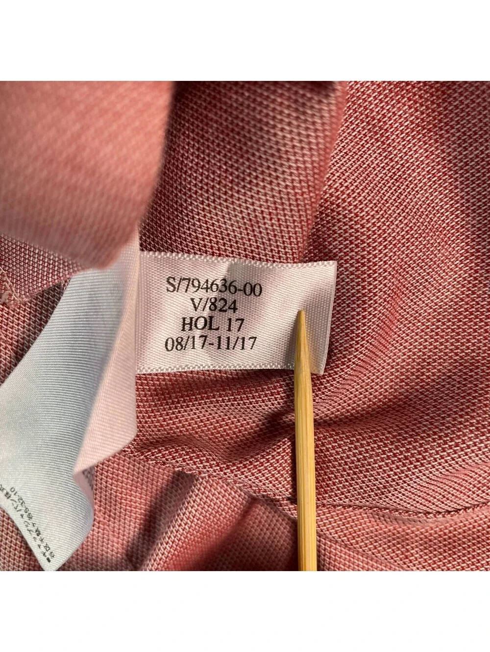 Banana Republic Non-Iron Dress Shirt Mens M Pink Slim Fit Cotton Business Casual